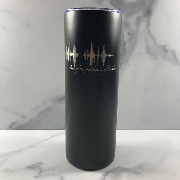 Land Of The Free Because Of The Brave Soundwave 20oz Tumbler - Picture 1 of 5